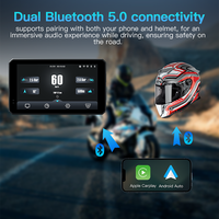 Nouvel écran de navigation GPS Carplay pour moto de 6 pouces, étanche IP68, caméra de tableau de bord, écran tactile Android Auto pour moto
