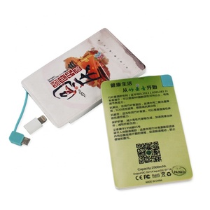 Ultra mince mini oem petite publicité personnalisée de <span class=keywords><strong>carte</strong></span> portable banque de puissance - Product Image 5