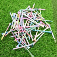 Prix d'usine en stock – Tees de golf en bois de 83 mm imprimés, professionnels, incassables, plusieurs couleurs, accessoires de golf