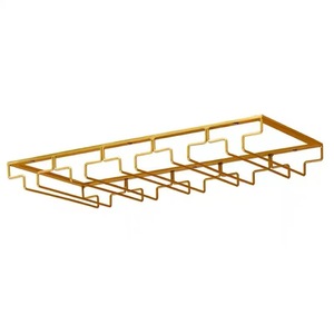 Estante para copas de <span class=keywords><strong>vino</strong></span> creativo de estilo europeo, de diseño moderno de Metal estante para copas, estante colgante de lujo de doble fila para <span class=keywords><strong>vino</strong></span> al revés - Product Image 2