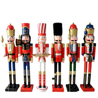 Figurine de casse-noisette grandeur nature de 6 pieds, décoration de Noël, grand casse-noisette en bois pour la décoration de fêtes intérieures et extérieures