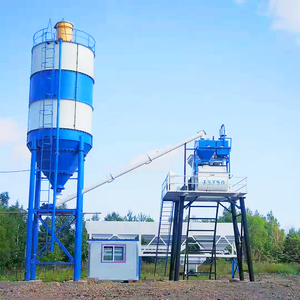 Centrale à béton fixe série HZS35, fournie par l'usine, avec mélangeur automatique JS et silo à ciment pour la construction. - Product Image 4