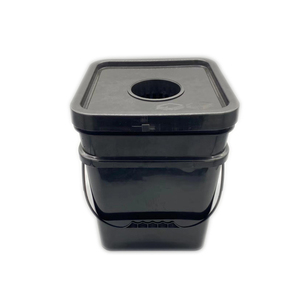 5 gallon square plastic pots hydroponic grow buckets