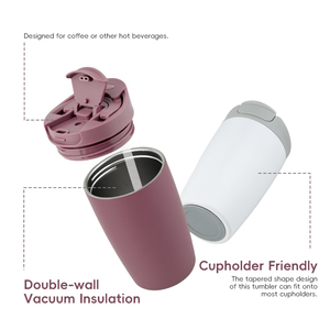 Gobelet isotherme en acier inoxydable sans BPA de 350 ml pour café chaud ou froid, réutilisable, avec couvercle 2-en-1 – Idéal pour la maison et les voyages - Product Image 4