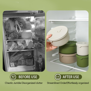 Hộp đựng cơm trưa bằng silicon cấp thực phẩm mới có chức năng hâm nóng bằng lò vi sóng, giữ tươi, lưu trữ, chia ngăn và có tính - Product Image 4