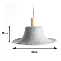 Lampe de plafond suspendue en feutre PET acoustique avec abat-jour en tissu LED 3500K blanc chaud, éclairage pour la maison et le bureau, forme personnalisée DIY