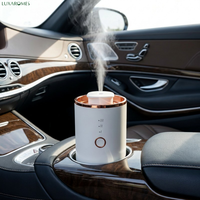 Diffuseur d'arômes rechargeable A603 sans eau pour voiture, nébuliseur à double fluide par atomisation à froid, appareil portable sans fil 2000 mAh