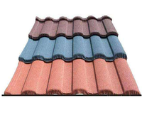 Tuiles de toiture en métal avec pierres colorées pour la construction de maisons