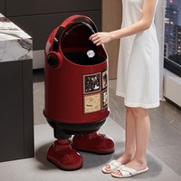 Poubelle à pédale de grande capacité 18L, design robot de dessin animé, pour cuisine, meubles, salon, chambre, bureau, hôtel