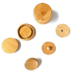 YUESHEN Couvercle rond en <span class=keywords><strong>bambou</strong></span> personnalisé pour pot hermétique, bouilloire, tasse en céramique, couvercle <span class=keywords><strong>de</strong></span> bougie, accessoire, pièces usinées CNC - Product Image 4