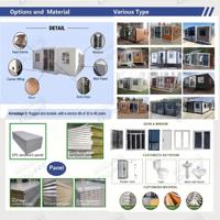 Casa Modular Prefabricada de Lujo, Expandible y Móvil, Contenedor de 20 pies/40 pies, 2-3 Dormitorios, para Alojamiento Panorámico, Oficina Temporal