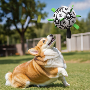 Modern Büyük 6 İnç Çevre Dostu Köpek Futbol Topu Oyuncağı Evcil Hayvan Etkileşimli Egzersiz Eğlencesi Askılı - Product Image 5