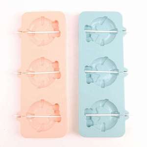 Moule à glaces en silicone pour bébé, personnalisé, <span class=keywords><strong>dessin</strong></span> animé, fait maison, pour sucettes glacées et crèmes glacées - Product Image 1