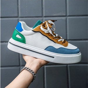 2026 New Men's Shoes Spring Fitness Sneakers Board Shoes Trendy Breathable Durable Lace-<b>Up</b> White Casual Korean Style Shoes - Product Image 6