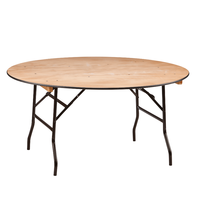 Table et Chaises de Banquet Pliantes Rondes en Bois Haut de Gamme pour Mariages, Banquets, Événements – Mobilier de Restauration Gain de Place