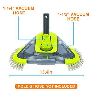 Accessoires de <span class=keywords><strong>piscine</strong></span> Brosse de sol de nettoyage de <span class=keywords><strong>piscine</strong></span> sous-marine et <span class=keywords><strong>tête</strong></span> d'<span class=keywords><strong>aspirateur</strong></span> de <span class=keywords><strong>piscine</strong></span> triangulaire - Product Image 4