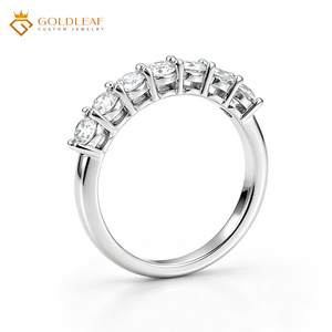 Bague de Fiançailles et de Mariage Unisexe en Argent Sterling 925 Plaqué Or, Moissanite VVS Certifiée par un Certificat Tierce Partie, Sertissage à Griffes – Nouvelle Collection Goldleafgem - Product Image 2