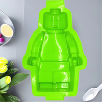 Roboterförmige Silikonform - Maßgefertigte Lebensmittelqualität Backform für Kinder, BPA-freie Antihaft-Dampfkuchenform 0-12 Monate