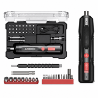 Tournevis électrique compact rechargeable, perceuse sans balais avec jeu de embouts, deux vitesses pour les travaux de réparation et de bricolage à domicile
