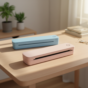 Impresora de Etiquetas Térmica Inalámbrica Portátil A4 Mini POS Invoice NO Ink A403, Nuevo Diseño Color Macaron Azul Rosa, Venta Popular - Product Image 2