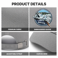 Topi Baseball 6 Panel Model Terstruktur Bahan Katun Twill Gaya Jalanan Mewah Custom Patch, Cocok untuk Aktivitas Luar Ruangan, Memancing, Petualangan, Unisex, Warna Abu-abu, Snapback