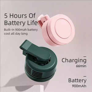 Ventilateurs miniatures en gros à clipser, ventilateurs portables pour la taille et le cou pour filles, USB sans pales, 3 vitesses, produits de refroidissement portables pour la maison intelligente - Product Image 2