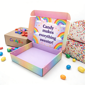 Cajas de Embalaje Personalizadas para Dulces, Opción de Cartón Corrugado Tipo E, Caja Plegable para Envíos, Fabricante - Product Image 1