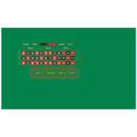 Tapis de table de roulette de casino en feutre de velours, style européen, ignifuge, étanche à la poussière, avec impression personnalisée pour jeux de hasard