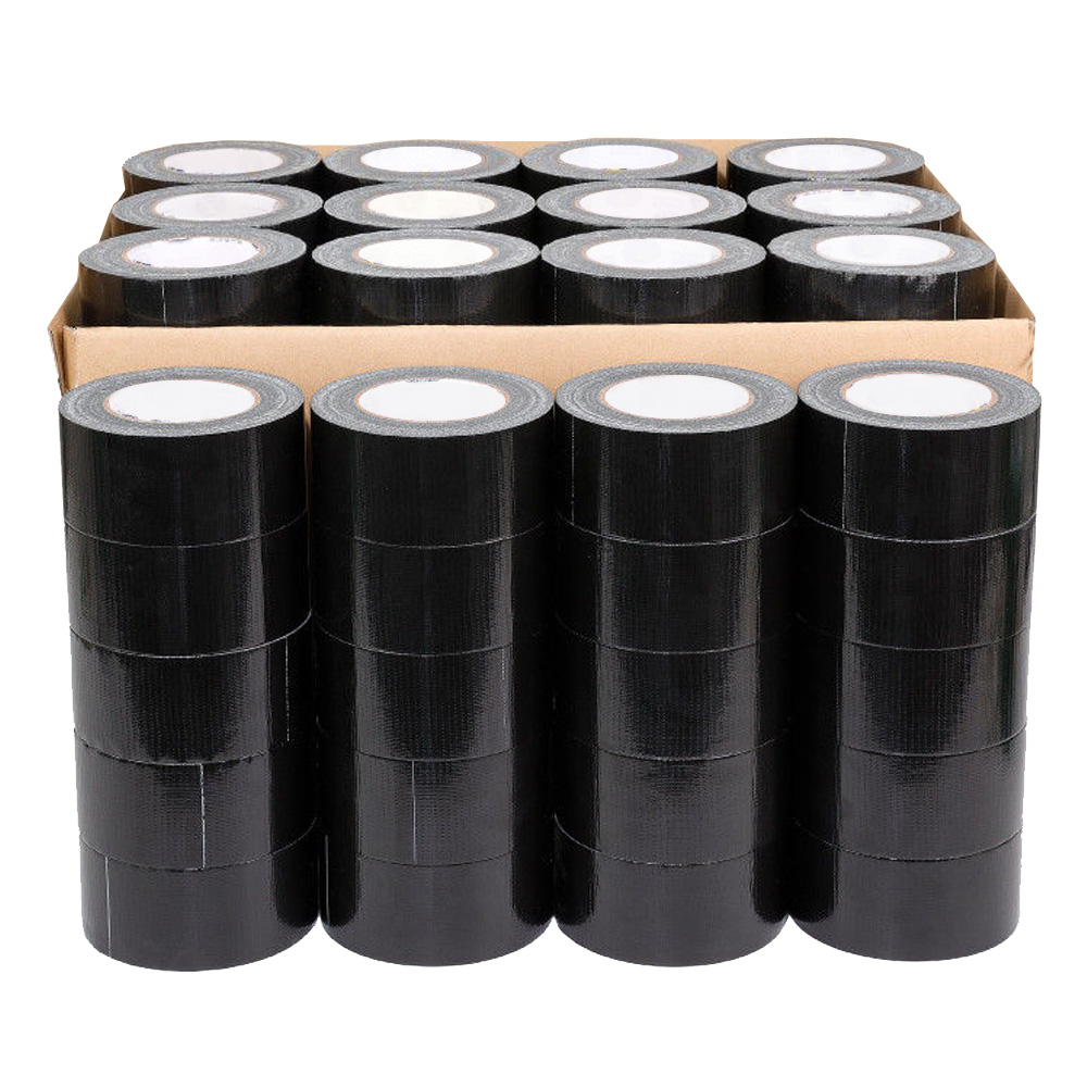 Custom Heavy 2" All Weather Duty Pro Duct Cloth Fabric Waterproof Silver Strong Adhesive Grey Gaffer Repair Black Tape