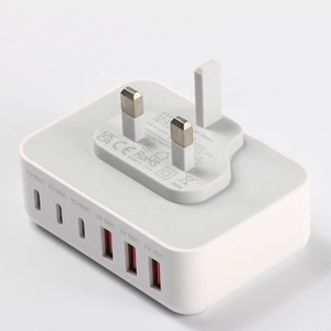 Chargeur mural USB-C HNT 100W, adaptateur de charge rapide 6 ports PD+QC, station de charge multiport Type-C pour <span class=keywords><strong>iPhone</strong></span> 17 16 15 14 Pro Max - Product Image 4