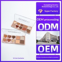 Palette de fards à paupières OEM transfrontalière imperméable, maquillage léger, tons terreux, en forme de cœur, ODM personnalisée, dix couleurs nacrées et mates