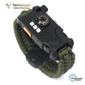 Outdoor survival <b>bracelet</b>, multifunctional nylon woven umbrella <b>rope</b>, three strand pattern compass <b>bracelet</b> - Product Image 4
