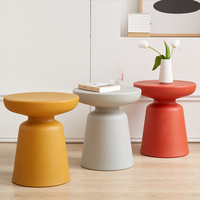 Canapé de salon pour la maison Table d'appoint pour balcon Table à thé simple Table d'angle basse ronde minimaliste créative en forme de champignon