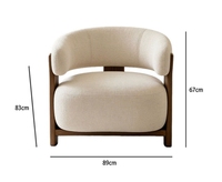 Fauteuil en bois massif de style minimaliste du milieu du siècle pour salon, hôtel, usage écologique, modulaire, une personne, bureau, maison