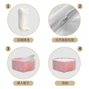 Piscina de Pelotas en Forma de Corazón Love Tree de 90 cm, Rosa, de Felpa, para Jugar en Interiores, para Niños, Uso Doméstico - Product Image 4