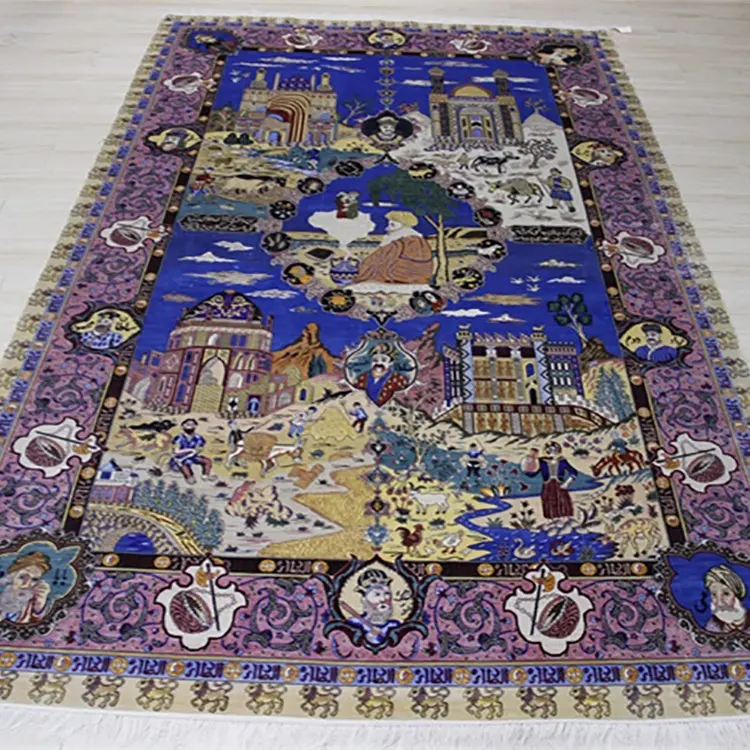 מזרחי שטיחים פרסית צמר יד מסוקס שטיח משי שטיחים