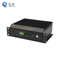 PC industriel sans ventilateur Intel N305 N97 6 LAN 2 RS232 485 COM HD DP VGA DIN Rail Linux ordinateur de bureau intégré en stock