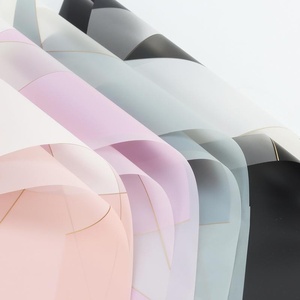 Papier d'emballage pour fleurs de la Saint-Valentin chinoise, nouveau, coréen, imperméable, en résine recyclable, papier Nosa, avec ligne magnétique pour bouquets, vente en gros - Product Image 1