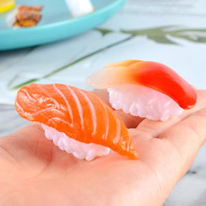 Comida Japonesa Falsa, Sushi de Salmón, Arroz Artificial, Bolas de Camarón Simuladas, Modelo de Decoración, Adornos para el Hogar - Product Image 2