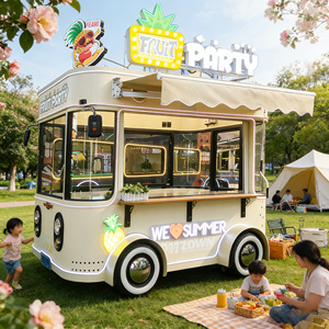 Custom Mobile Food Truck Fully Equipped Stainless Steel Kitchen BBQ Pizza Coffee <b>Trailer</b> - Product Image 1