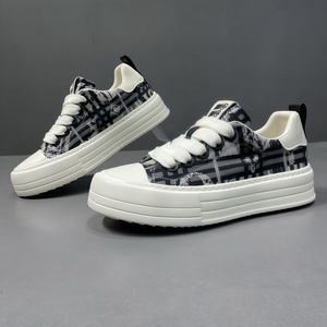 Zapatos Casuales de Lujo para Hombre, Diseño Europeo, de Moda, con Plataforma Gruesa, de Lona, con <span class=keywords><strong>Cordones</strong></span> Delanteros, Transpirables y de Estilo Urbano - Product Image 2