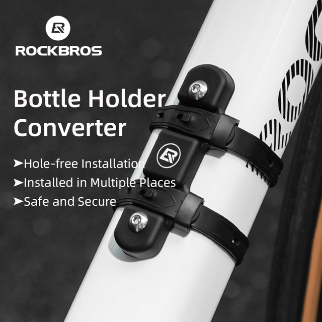 ROCKBROS Bicycle Water Bottle Cage Conversion Seat Adjustable MTB Bike Handlebar Water Cup Mount Rack Conversion Seats