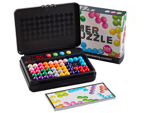 Jeu de puzzle IQ avec minuteur, 500 niveaux de défi logique, plastique, unisexe, pour les enfants de 2 à 3 ans, sans piles - Product Image 1