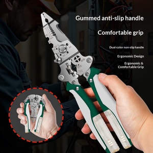 Pince à dénuder multifonctionnelle neuve avec stylo de mesure pour électricien, pour couper, tirer et peler les fils. - Product Image 2