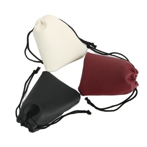 Bolsa de Embalaje de Joyería de Cuero PU, Bolsa Cosmética con Cordón, Bolsa de Regalo, Bolsa para Joyas con Logotipo - Product Image 4