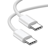 Cable de Datos USB Tipo C a Tipo C de 1 M, 1.5 M, 2 M, 3 M y 20W, Cable de Datos USB 3.1, Cable Doble Tipo C para Carga Rápida de iPhone 15-16