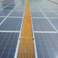 Caillebotis photovoltaïque en PRV, passerelle solaire antidérapante en fibre de verre, marches d'escalier non conductrices pour l'entretien des panneaux photovoltaïques sur toiture