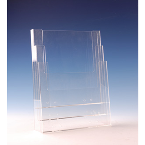 Exhibidor de Folletos A4 de Acrílico Transparente para Escritorio, Soporte de Exhibición de Folletos de Perspex para Oficina - Product Image 1