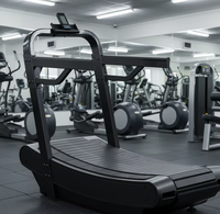 Equipo de Entrenamiento para Gimnasio, Máquina de Ejercicio Cardiovascular, Caminadora Curva, Caminadora Confortable con Inclinación