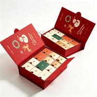 Caja de Regalo Misteriosa de Cartón Reciclable con Logotipo Personalizado de Alta Calidad, Calendario de Adviento de Belleza de 24 Días para Navidad